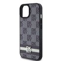 DKNY DKHCP15MPCPTSSK i Phone 15 Plus /14 Plus 6.7" czarny/black hardcase Leather Checke red Mono Pattern & Printed Stripes