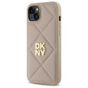 DKNY DKHCP15MPQDSLE i Phone 15 Plus 6.7" beżowy/beige Quilted Stack Logo