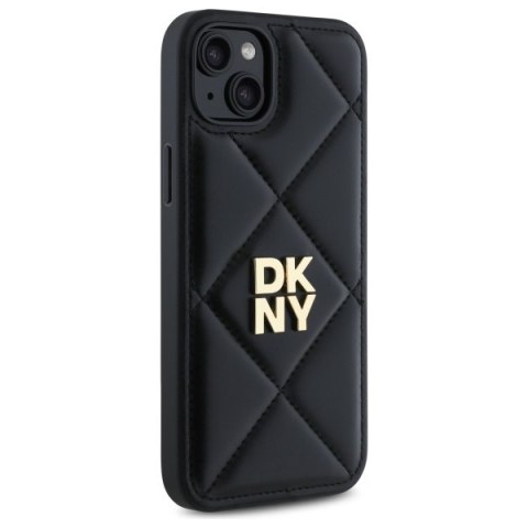 DKNY DKHCP15MPQDSLK i Phone 15 Plus 6.7" czarny/black Quilted Stack Logo