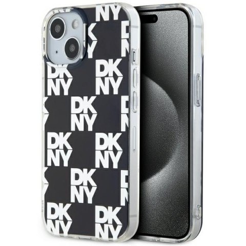 DKNY DKHCP15SHDLCEK i Phone 15 / 14 / 136.1" czarny/black hardcase IML Checke red Mono Pattern