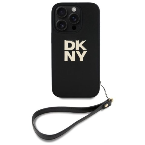 DKNY DKHCP16XPBSWSK i Phone 16 Pro Max 6.9" czarny/black hardcase Wrist Strap Stock Logo