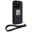 DKNY DKHCP16XPBSWSK i Phone 16 Pro Max 6.9" czarny/black hardcase Wrist Strap Stock Logo