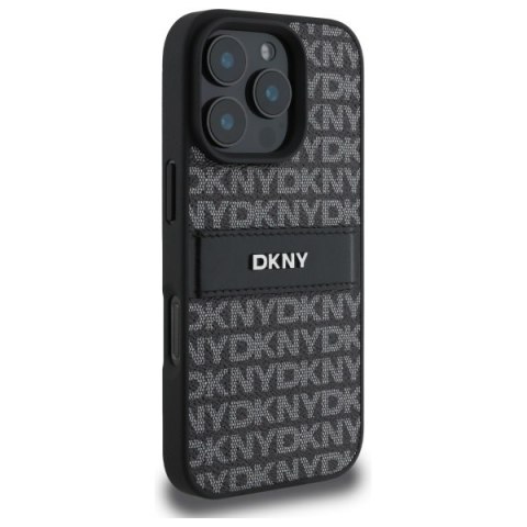 DKNY DKHCP16XPRTHSLK i Phone 16 Pro Max 6.9" czarny/black hardcase Texture Pattern Tonal Stripe