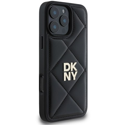 DKNY DKHCP16LPQDSLK i Phone 16 Pro 6.3"czarny/black Quilted Stack Logo