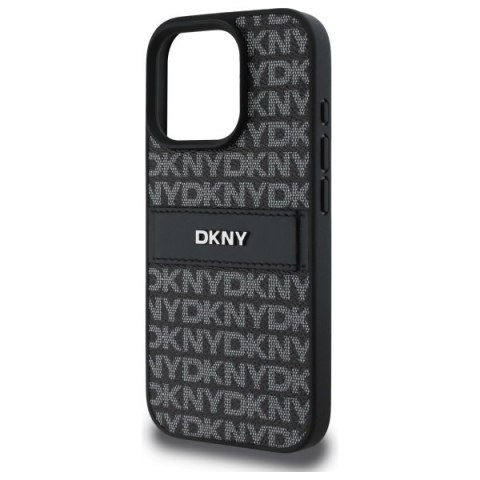 DKNY DKHCP16LPRTHSLK i Phone 16 Pro 6.3" czarny/black hardcase Texture Pattern Tonal Stripe