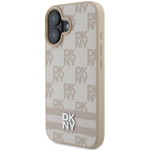 DKNY DKHCP16SPCPTSSP i Phone 16 6.1"różowy/pink hardcase Checke red Pattern & Printed Stripes