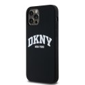 DKNY DKHMP12MSNYACH i Phone 12/12 Pro6.1" czarny/black hardcase Liquid Silicone White Printed Logo Mag Safe
