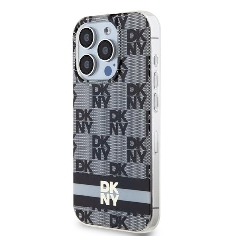 DKNY DKHMP13LHCPTSK i Phone 13 Pro / 136.1" czarny/black hardcase IML Checke red Mono Pattern & Printed Stripes Mag Safe