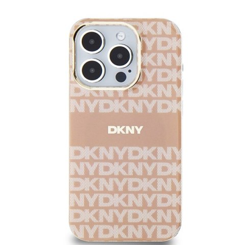 DKNY DKHMP14XHRHSEP i Phone 14 Pro Max6.7" różowy/pink hardcase IML Mono & Stripe Mag Safe
