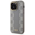 DKNY DKHMP14XPCPVSLE i Phone 14 Pro Max6.7" beżowy/beige hardcase Leather Checke red Mono Pattern Mag Safe