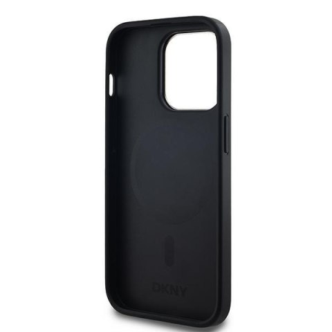DKNY DKHMP14XPCPVSLK i Phone 14 Pro Max6.7" czarny/black hardcase Leather Checke red Mono Pattern Mag Safe