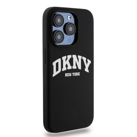 DKNY DKHMP14LSNYACH i Phone 14 Pro6.1" czarny/black hardcase Liquid Silicone White Printed Logo Mag Safe