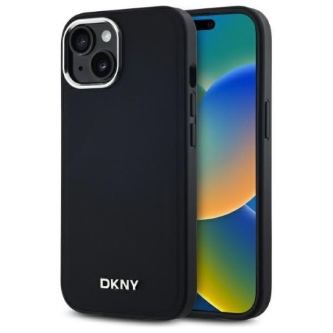 DKNY DKHMP14SPSCMCLK i Phone 14 6.1"czarny/black hardcase Plain Logo Mag Safe