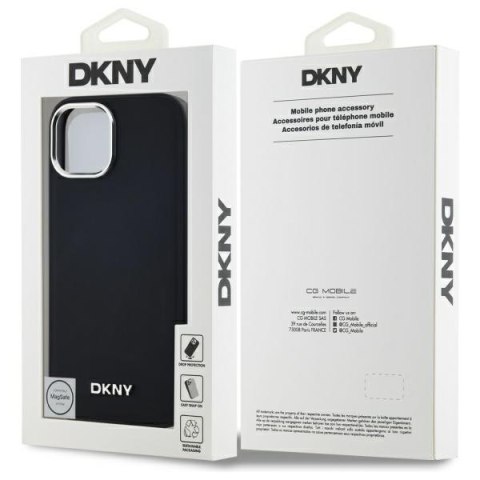 DKNY DKHMP14SPSCMCLK i Phone 14 6.1"czarny/black hardcase Plain Logo Mag Safe