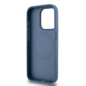 DKNY DKHMP15LPSHRPSB i Phone 15 Pro6.1" niebieski/blue hardcase Leather Monogram Pattern Metal Logo Mag Safe
