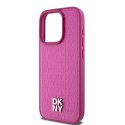 DKNY DKHMP15LPSHRPSP i Phone 15 Pro6.1" różowy/pink hardcase Leather Monogram Pattern Metal Logo Mag Safe