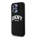 DKNY DKHMP15LSNYACH i Phone 15 Pro6.1" czarny/black hardcase Liquid Silicone White Printed Logo Mag Safe