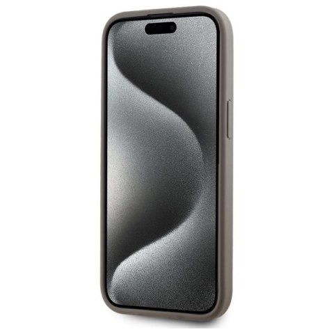 DKNY DKHMP15MPCPVSLE i Phone 15 Plus6.7" beżowy/beige hardcase Leather Checke red Mono Pattern Mag Safe