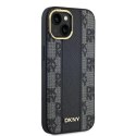 DKNY DKHMP15MPCPVSLK i Phone 15 Plus /14 Plus 6.7" czarny/black hardcase Leather Checke red Mono Pattern Mag Safe