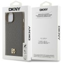 DKNY DKHMP15MPSHRPSW i Phone 15 Plus /14 Plus 6.7" brązowy/brown hardcase Leather Pattern Metal Logo Mag Safe