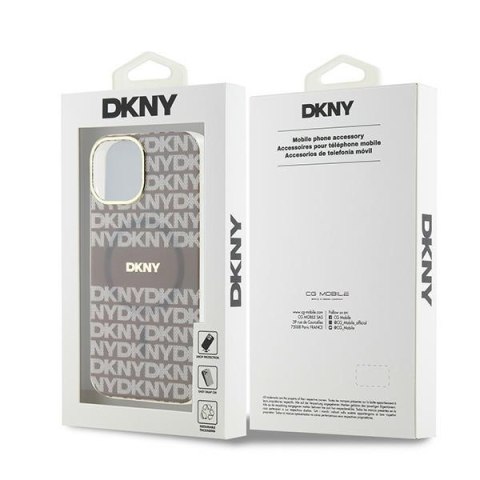 DKNY DKHMP15SHRHSEE i Phone 15 / 14 / 136.1" beżowy/beige hardcase IML Mono & Stripe Mag Safe