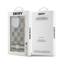 DKNY DKHMP15XHCPTSE i Phone 15 Pro Max6.7" beżowy/beige hardcase IML Checke red Mono Pattern & Printed Stripes Mag Safe