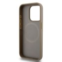 DKNY DKHMP15XPSOSPW i Phone 15 Pro Max6.7" brązowy/brown hardcase Leather Printed Pattern Metal Logo Mag Safe