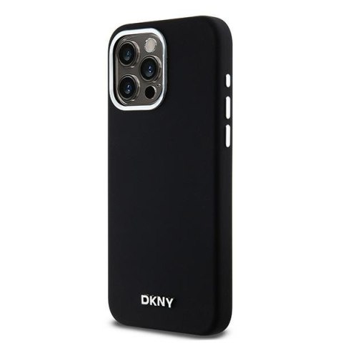 DKNY DKHMP15XSMCHLK i Phone 15 Pro Max6.7" czarny/black hardcase Liquid Silicone Small Metal Logo Mag Safe