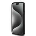 DKNY DKHMP15SPSHRPSK i Phone 15 / 14 / 136.1" czarny/black hardcase Leather Pattern Metal Logo Mag Safe