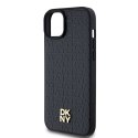 DKNY DKHMP15SPSHRPSK i Phone 15 / 14 / 136.1" czarny/black hardcase Leather Pattern Metal Logo Mag Safe