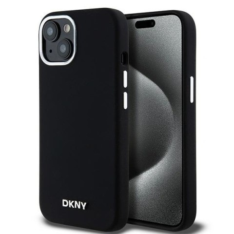 DKNY DKHMP15SSMCHLK i Phone 15 / 14 / 136.1" czarny/black hardcase Liquid Silicone Small Metal Logo Mag Safe
