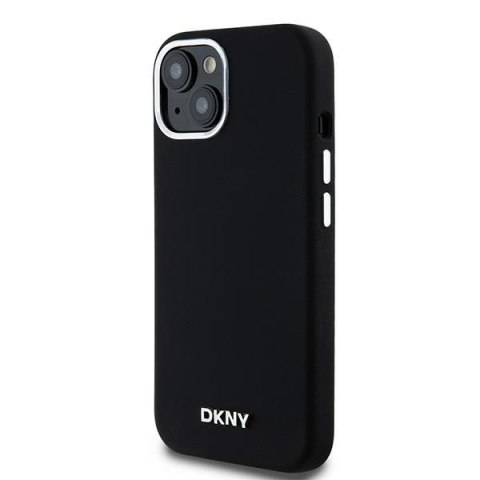 DKNY DKHMP15SSMCHLK i Phone 15 / 14 / 136.1" czarny/black hardcase Liquid Silicone Small Metal Logo Mag Safe