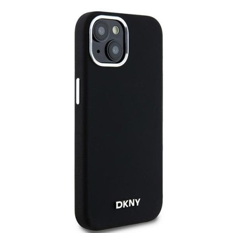 DKNY DKHMP15SSMCHLK i Phone 15 / 14 / 136.1" czarny/black hardcase Liquid Silicone Small Metal Logo Mag Safe