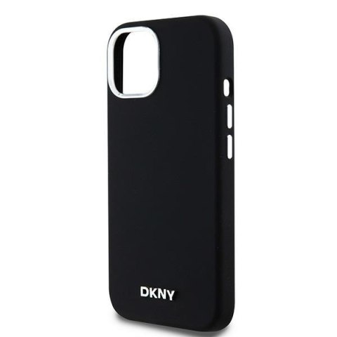 DKNY DKHMP15SSMCHLK i Phone 15 / 14 / 136.1" czarny/black hardcase Liquid Silicone Small Metal Logo Mag Safe
