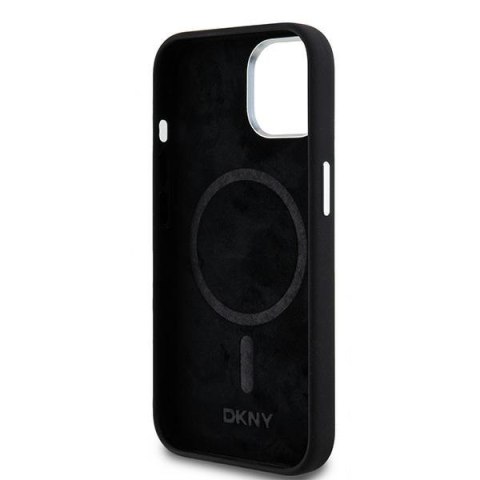 DKNY DKHMP15SSMCHLK i Phone 15 / 14 / 136.1" czarny/black hardcase Liquid Silicone Small Metal Logo Mag Safe