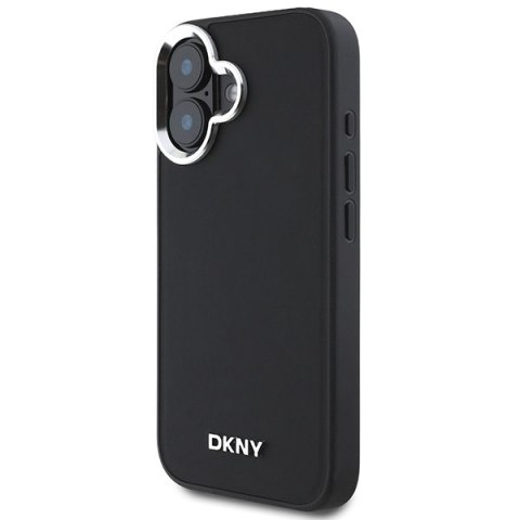 DKNY DKHMP16SPSCMCLK i Phone 16 6.1"czarny/black hardcase Plain Silver Logo Mag Safe