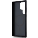 DKNY DKHMS24LPSHRPSK S24 Ultra S928czarny/black hardcase Leather Pattern Metal Logo Mag Safe