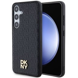 DKNY DKHMS24MPSHRPSK S24+ S926czarny/black hardcase Leather Pattern Metal Logo Mag Safe