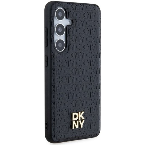 DKNY DKHMS24SPSHRPSK S24 S921czarny/black hardcase Leather Pattern Metal Logo Mag Safe