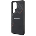 Etui AMG Double Layer Rhombs Mag Safe do Samsung Galaxy S25 Ultra czarno-czerwony