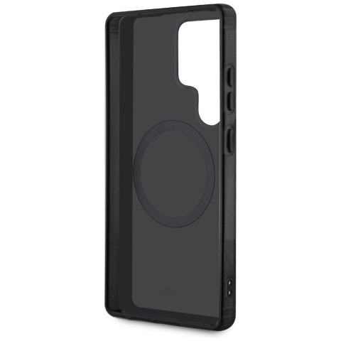 Etui AMG Double Layer Rhombs Mag Safe do Samsung Galaxy S25 Ultra czarno-czerwony