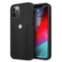 Etui BMW BMHCP12MRSPPK i Phone 12/12 Pro 6,1" czarny/black hardcase Leather Curve Perforate