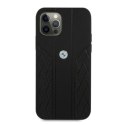 Etui BMW BMHCP12MRSPPK i Phone 12/12 Pro 6,1" czarny/black hardcase Leather Curve Perforate