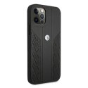 Etui BMW BMHCP12MRSPPK i Phone 12/12 Pro 6,1" czarny/black hardcase Leather Curve Perforate