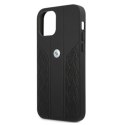 Etui BMW BMHCP12MRSPPK i Phone 12/12 Pro 6,1" czarny/black hardcase Leather Curve Perforate