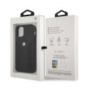 Etui BMW BMHCP12MRSPPK i Phone 12/12 Pro 6,1" czarny/black hardcase Leather Curve Perforate