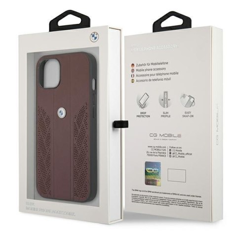 Etui BMW BMHCP13SRSPPR i Phone 13 mini 5,4" czerwony/red hardcase Leather Curve Perforate