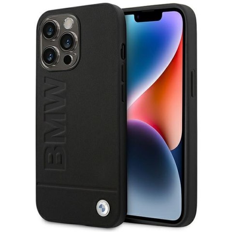 Etui BMW BMHCP14LSLLBK i Phone 14 Pro6,1" czarny/black Leather Stamp