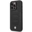 Etui BMW BMHMP14X22RPSK i Phone 14 Pro Max 6,7" czarny/black Leather Seats Pattern Mag Safe