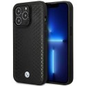 Etui BMW BMHMP14L22RFGK i Phone 14 Pro 6,1" czarny/black Leather Diamond Pattern Mag Safe